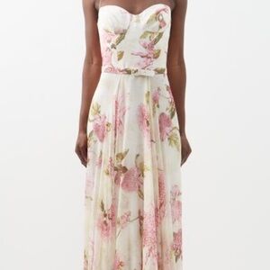 RAQUEL DINIZ
Pink floral-print chiffon maxi dress